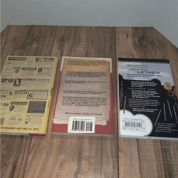 Jonathan Lethem Set Of 3 Books Amnesia & The Wall Of The Sky & Men And Cartoons. - Picture 5 of 5
